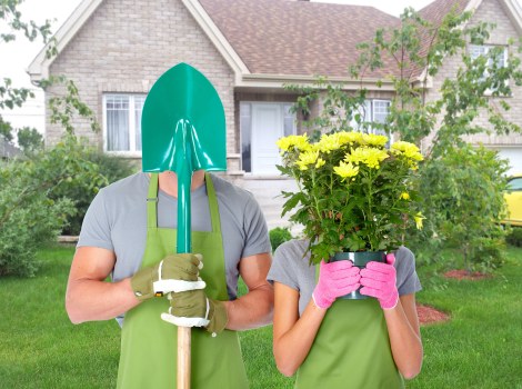 Walworth gardeners using protective equipment during maintenance