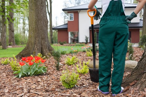 Pressure washing a patio in Walworth to remove moss and stains